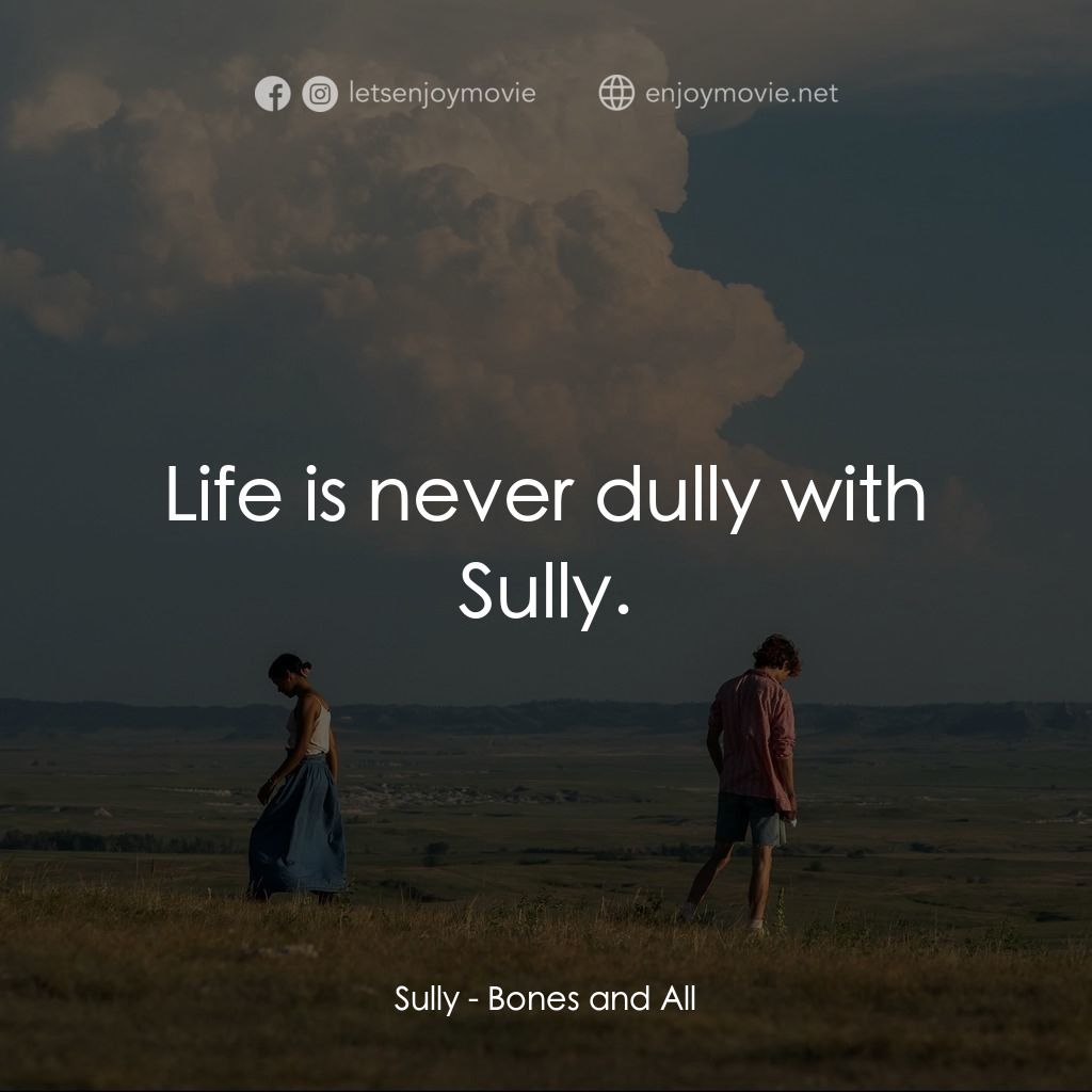 《骨肉的總和》經典台詞：Sully: Life is never dully with Sully.
