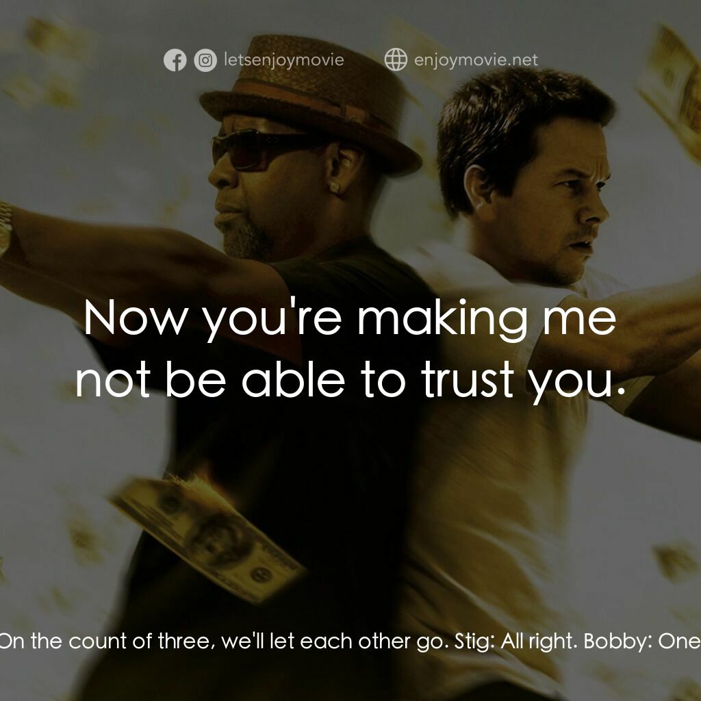 《孖GUN雙雄》經典台詞：Bobby:  All right, all right! On the count of thre ...