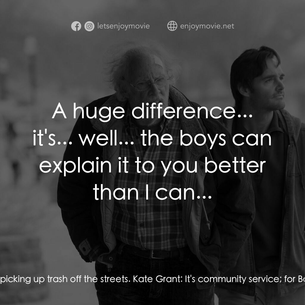 內布拉斯加電影對白：Aunt Flo:  Martha, where's Bart and Cole? Aunt Martha:  Oh, they're off doing som