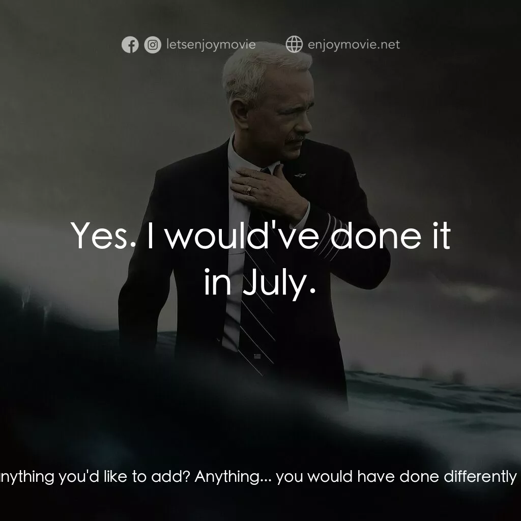 《薩利機長：哈德遜奇蹟》經典台詞：Elizabeth Davis:  First Officer Skiles, is there a ...