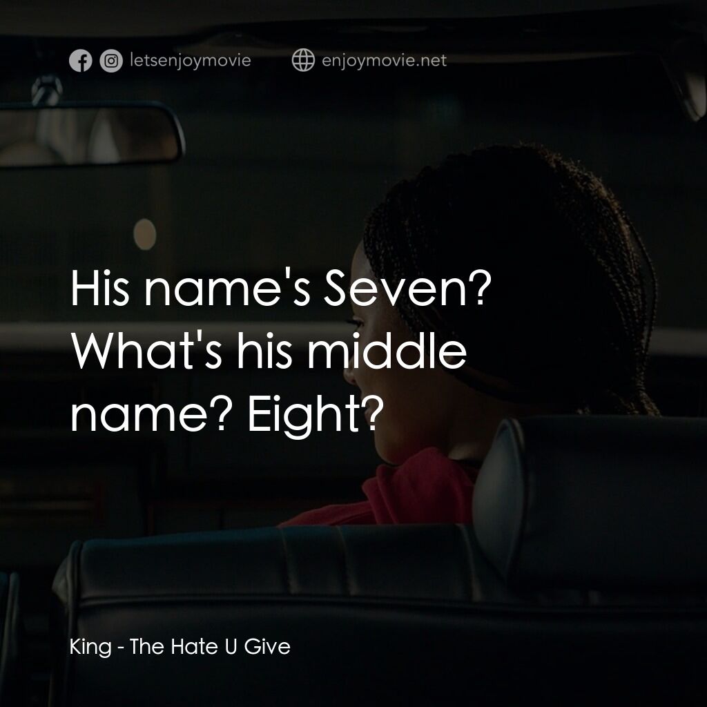 《致所有逝去的聲音》經典台詞：King:  His name's Seven? What's his middle ...