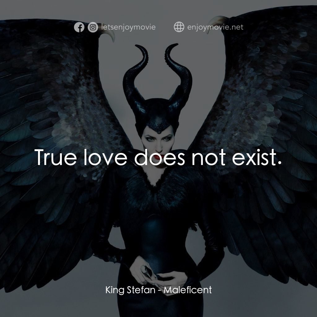 黑魔后：沉睡魔咒電影對白：King Stefan: True love does not exist.