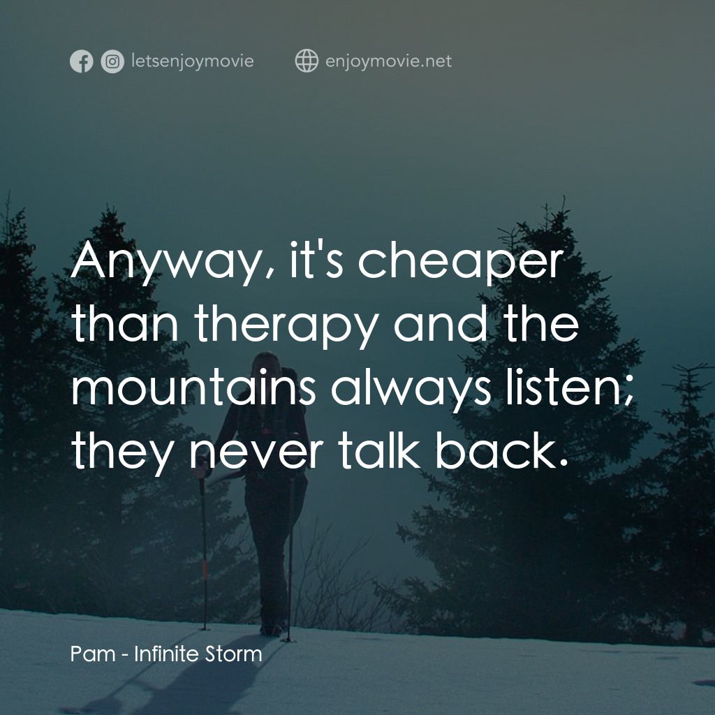 《無限風暴》經典台詞：Pam: Anyway, it's cheaper than therapy and the ...