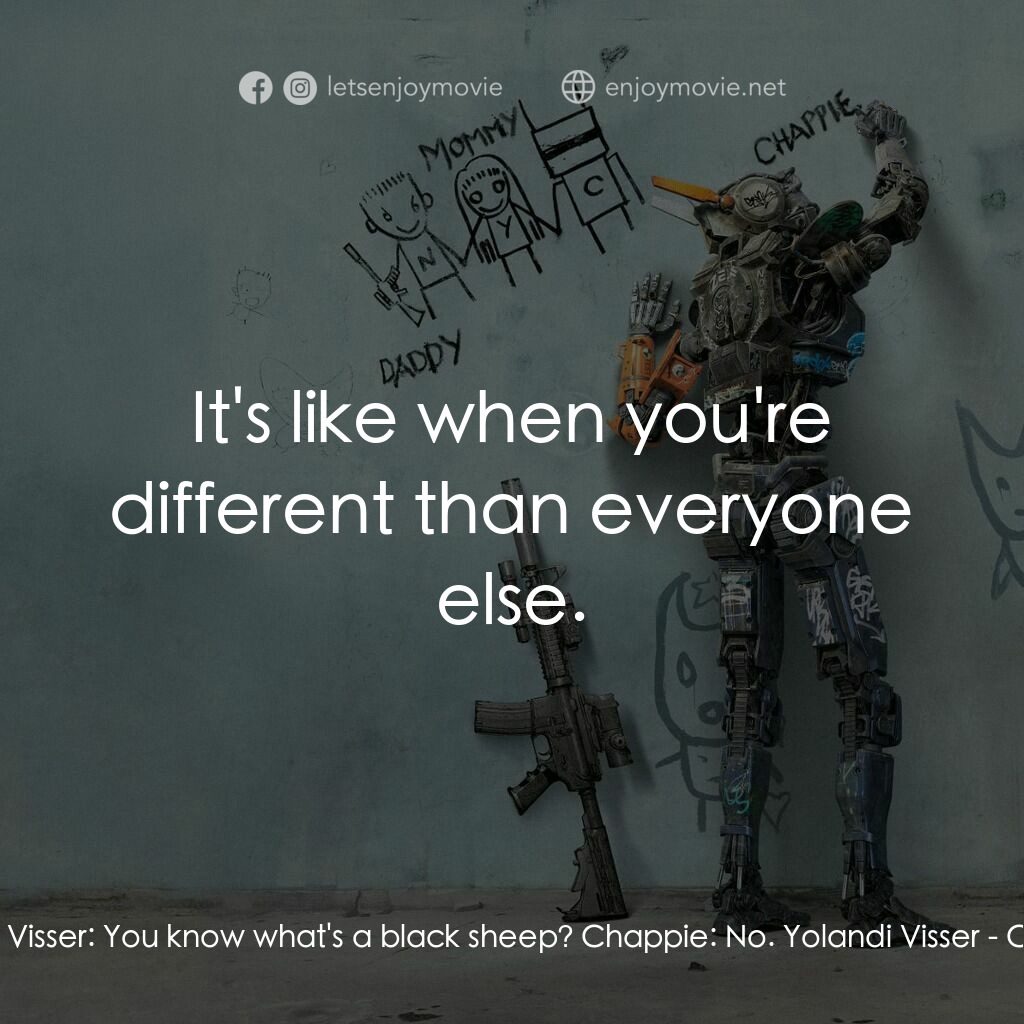 《成人世界》經典台詞：Yolandi Visser:  You know what's a black sheep ...