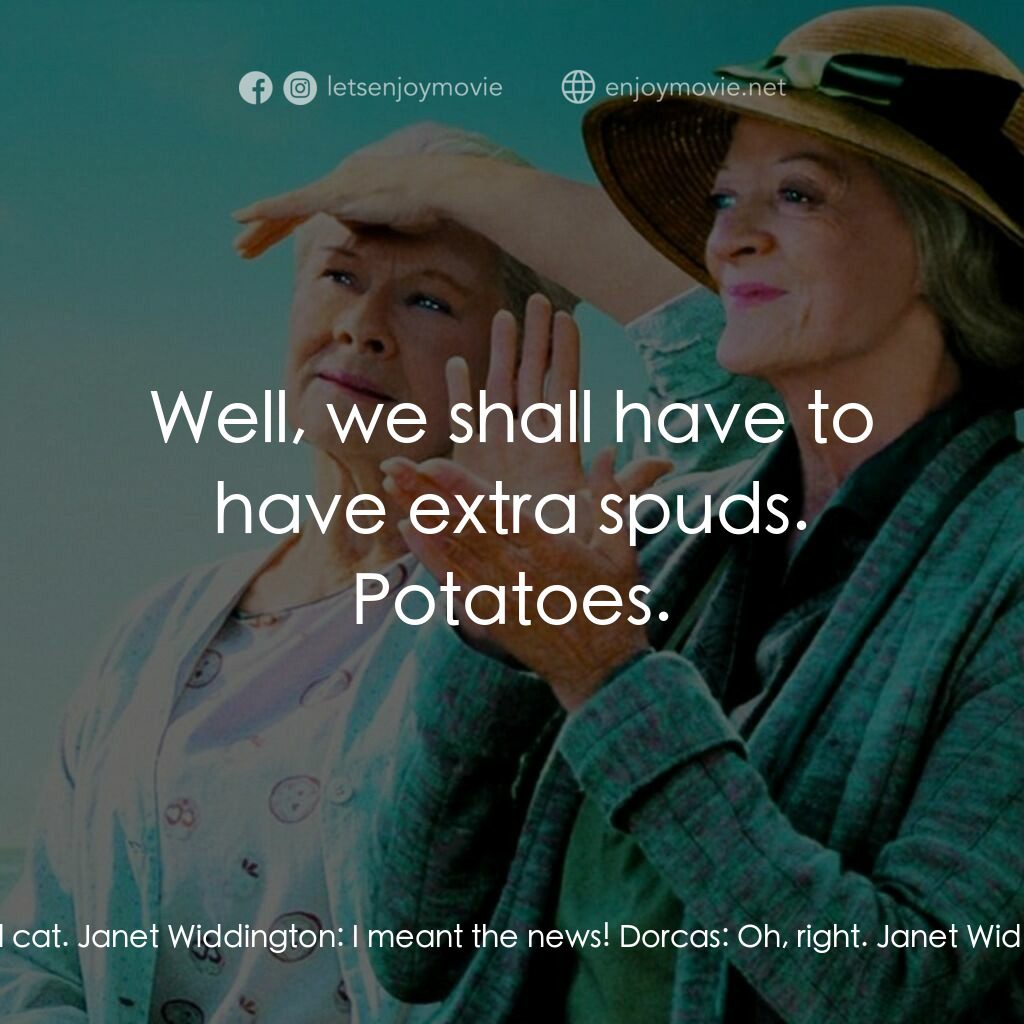 等愛的女人電影對白：Janet Widdington:  Doesn't sound good. I can't listen anymore. Dorcas:  Don't kno