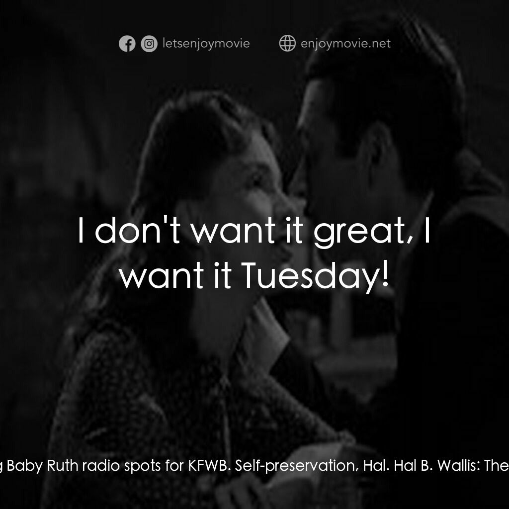 《麥可·寇蒂斯的北非諜影》經典台詞：Jack L. Warner:  At this rate we're gonna be m ...