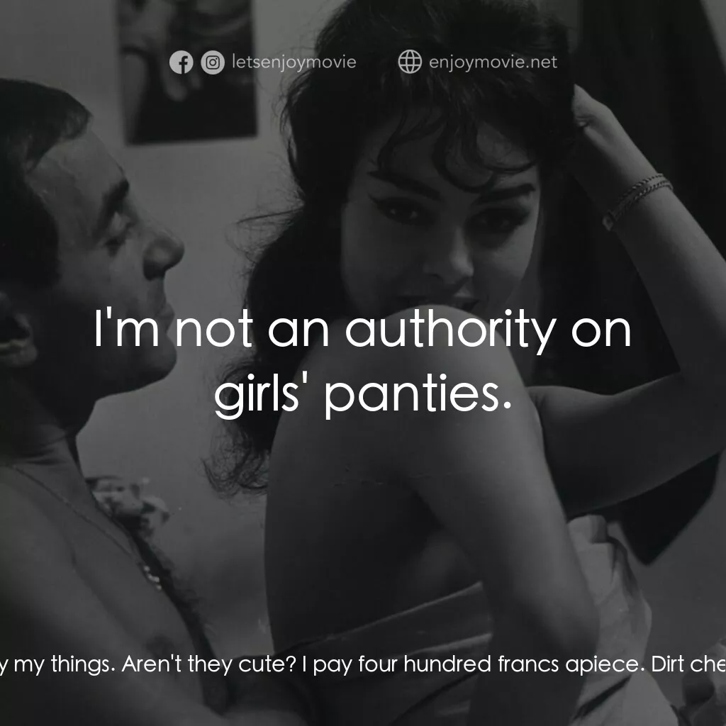 射殺鋼琴師電影對白：Clarisse:  The girls always ask me where I buy my things. Aren't they cute? I pay