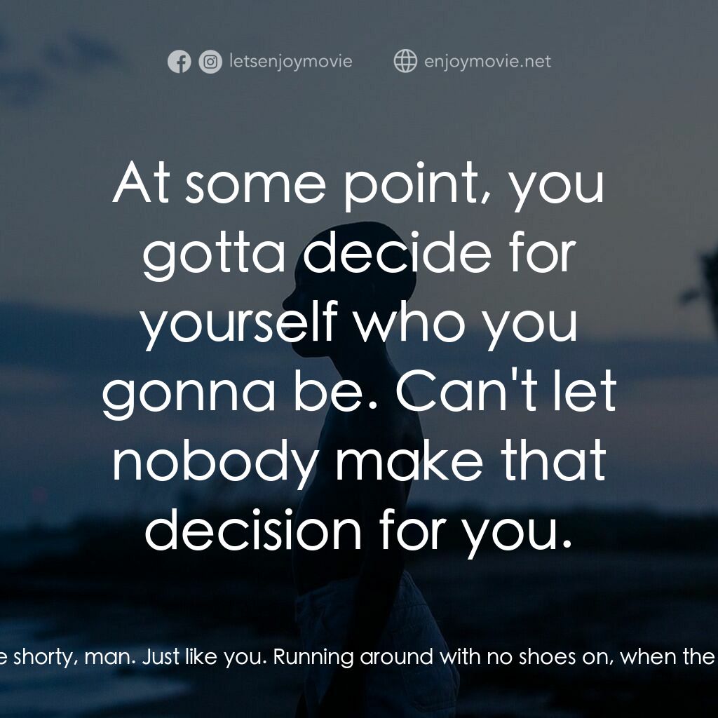 月亮喜歡藍電影對白：Juan:  Let me tell you something, man. There are black people everywhere. You rem