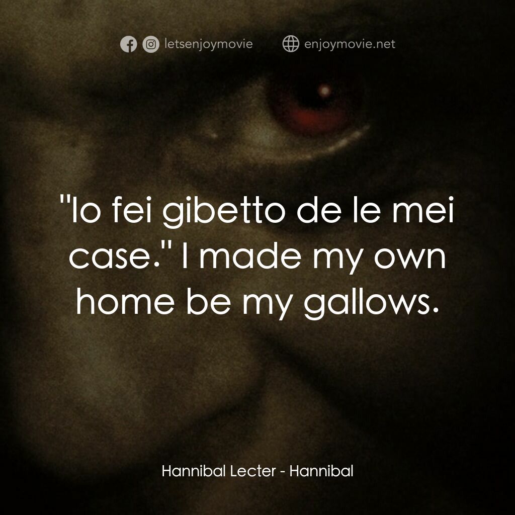 沉默的殺機電影對白：Hannibal Lecter:  