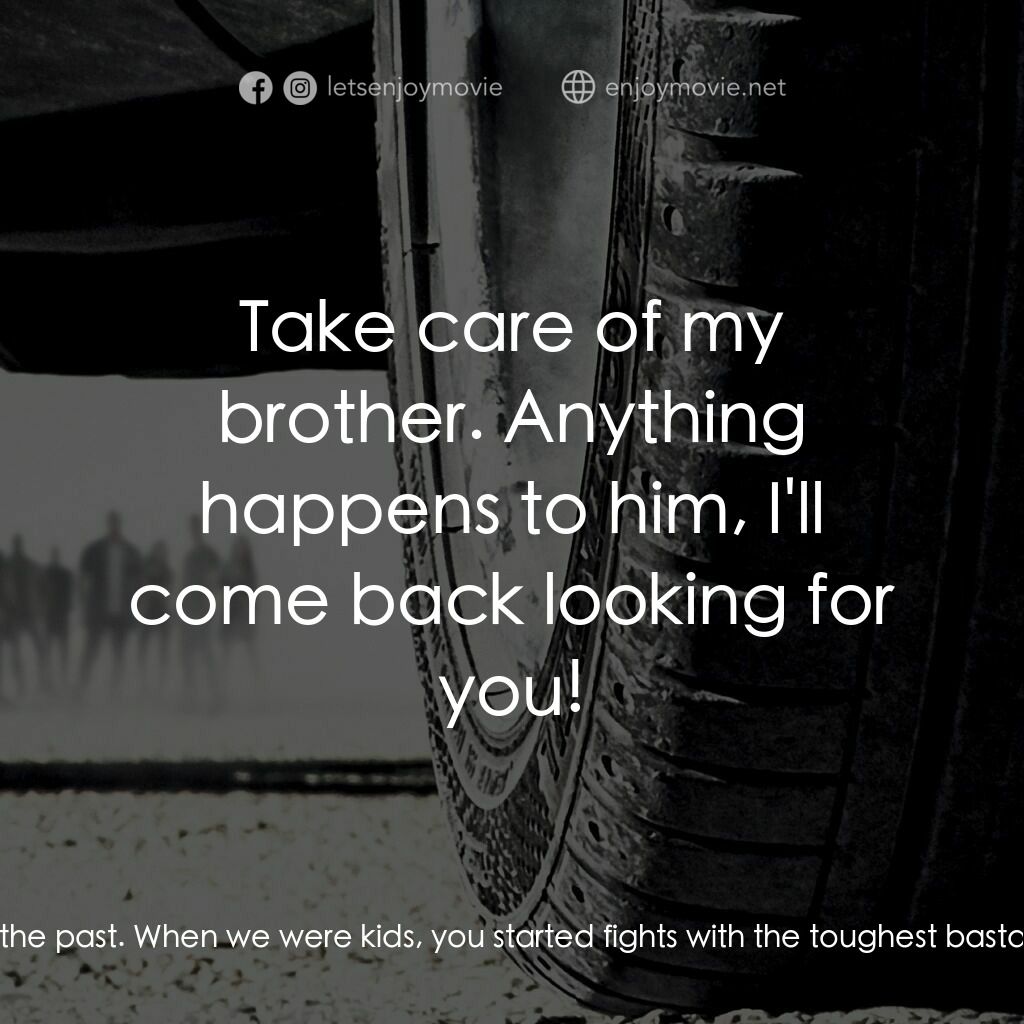 狂野時速7電影對白：Deckard Shaw:  They say if you want to glimpse the future, just look behind you. 