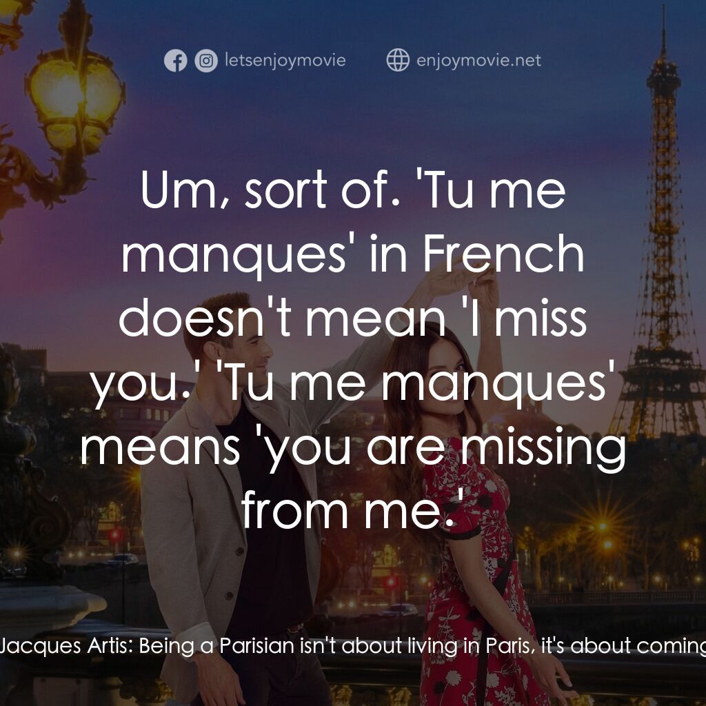 Her Pen Pal電影對白：Victoria Lewis:  You know what's strange? I'm here and yet I already miss it. Jac