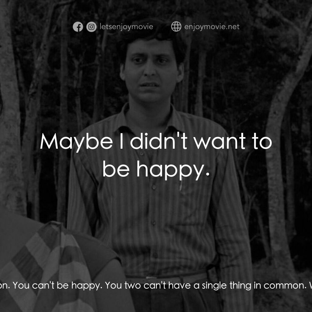 《無膽情人》經典台詞：Amitabha Roy:  I know the answer to my own questio ...