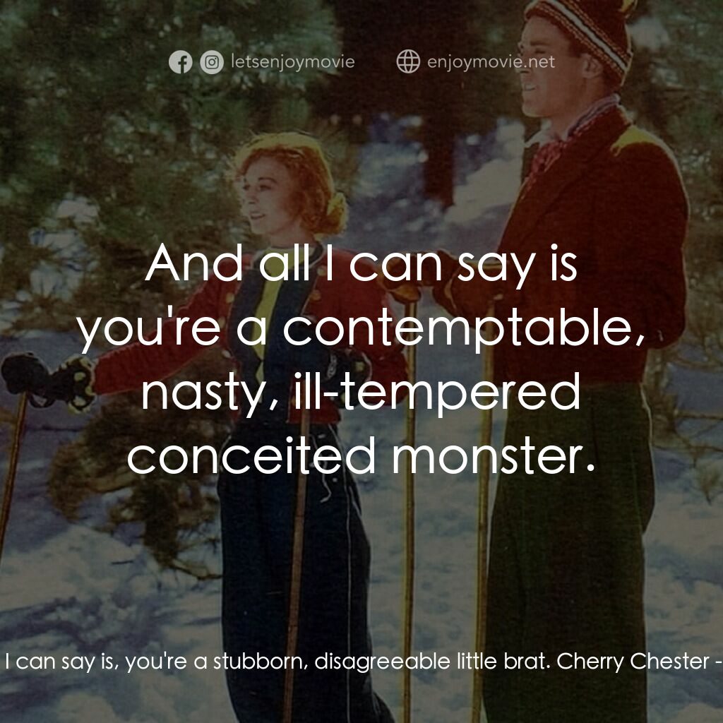 《The Moon's Our Home》經典台詞：Anthony Amberton:  All I can say is, you're a  ...