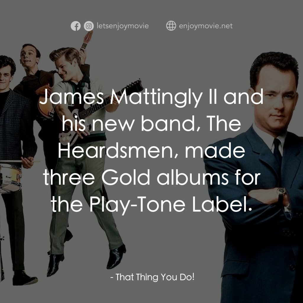 那一天傳奇電影對白：: James Mattingly II and his new band, The Heardsmen, made three Gold albums for 