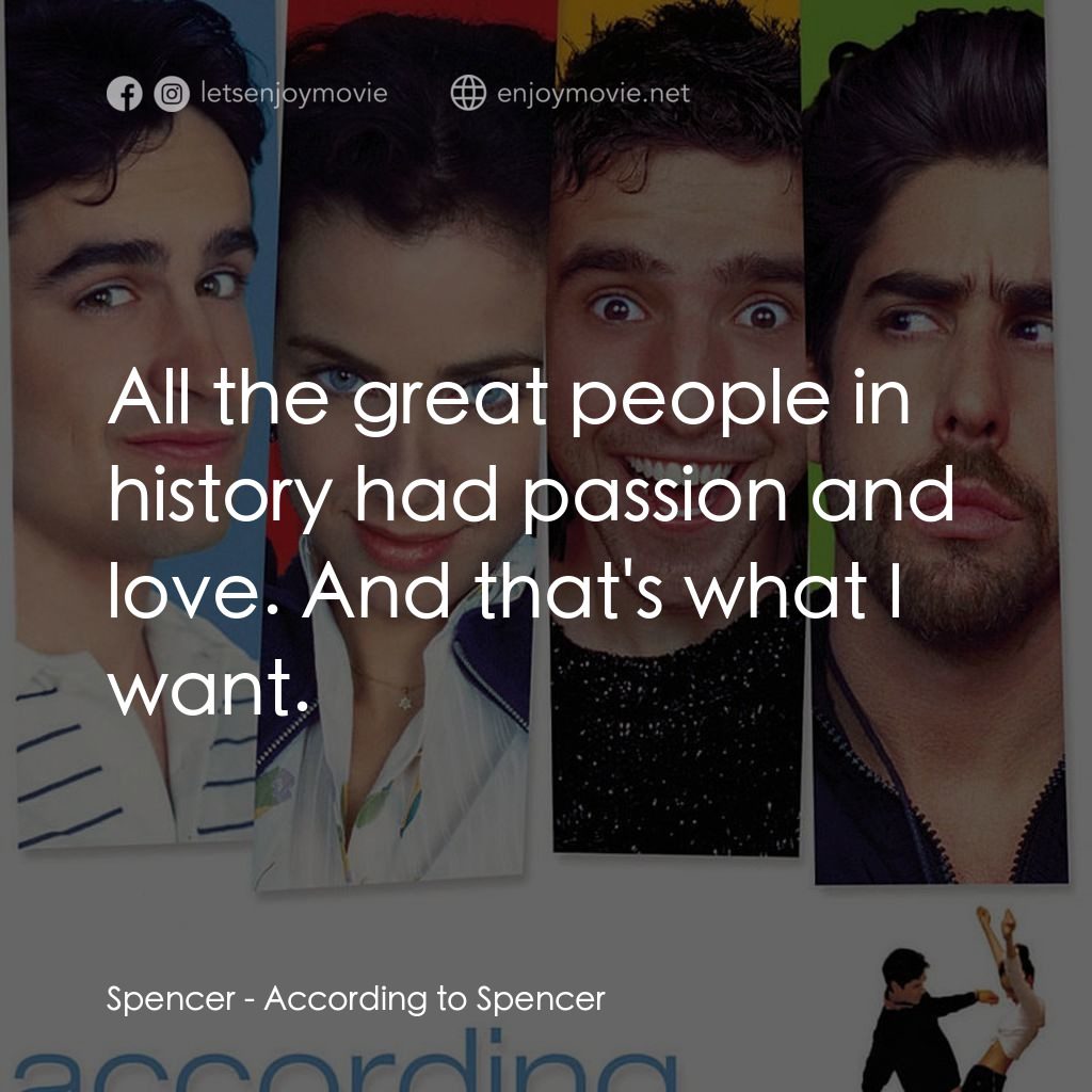 《斯賓塞如是説》經典台詞：Spencer: All the great people in history had passi ...