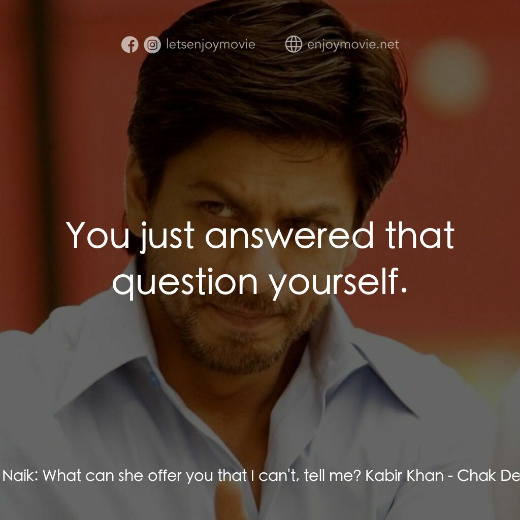 《加油印度！》經典台詞：Bindia Naik:  What can she offer you that I can ...