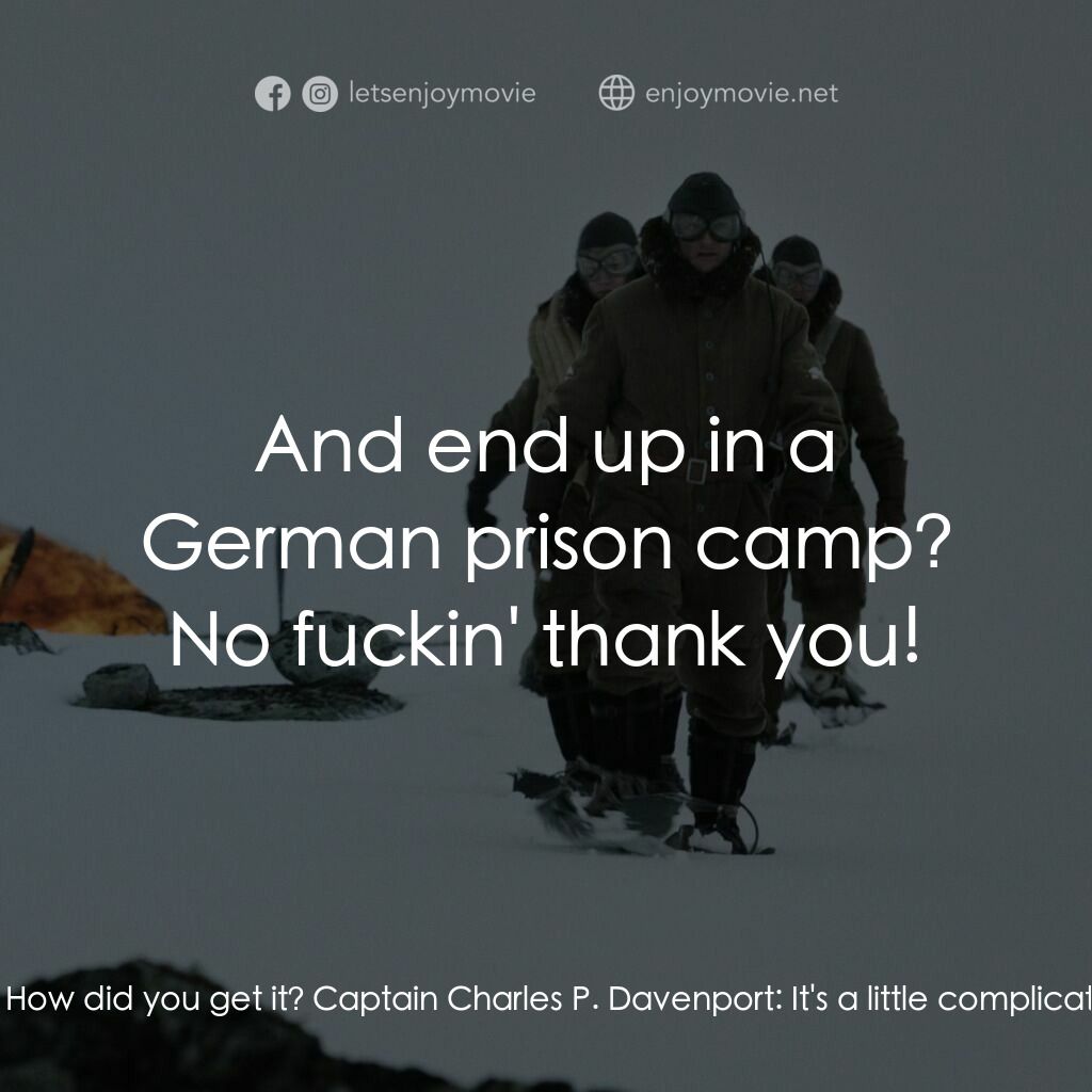 《白色嚴冬》經典台詞：Gunner Robert Smith:  Put the gun down. Leutnant H ...