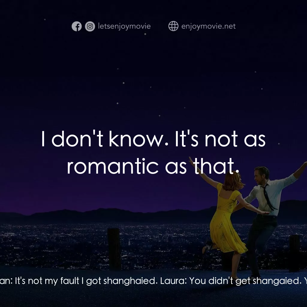 《星聲夢裡人》經典台詞：Sebastian:  I had a very serious plan for my futur ...