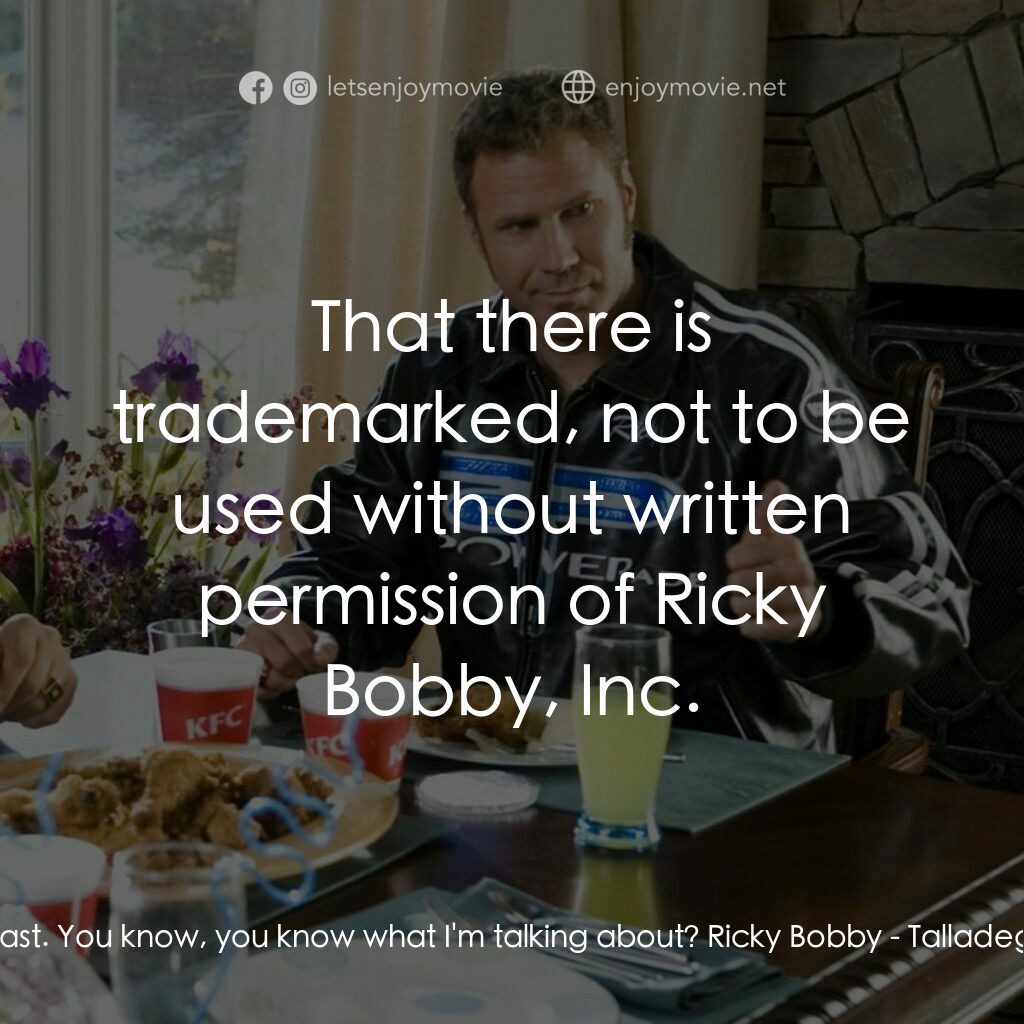 王牌飆風電影對白：Ricky Bobby:  If you ain't first, you're last. You know, you know what I'm talkin