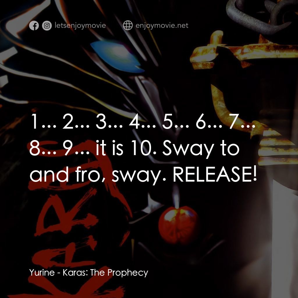 《鴉－KARAS－》經典台詞：Yurine: 1... 2... 3... 4... 5... 6... 7... 8... 9. ...