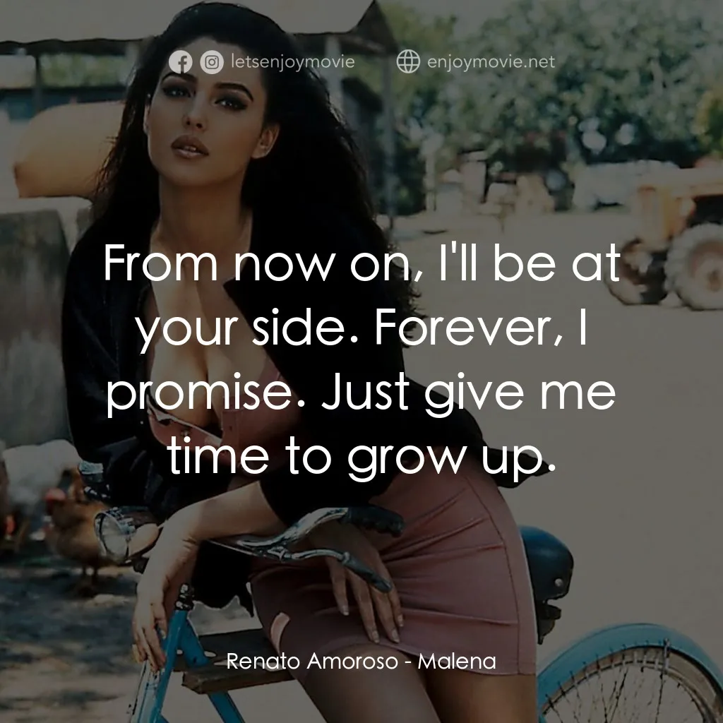 《西西里的美麗傳說》經典台詞：Renato Amoroso: From now on, I'll be at your s ...