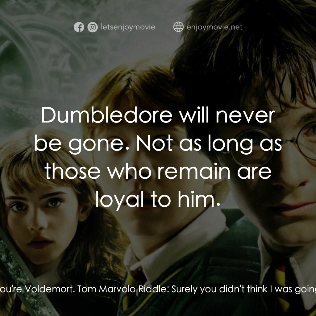 哈利波特：消失的密室電影對白：Tom Marvolo Riddle:  How is it that a baby with no extraordinary magical talent w