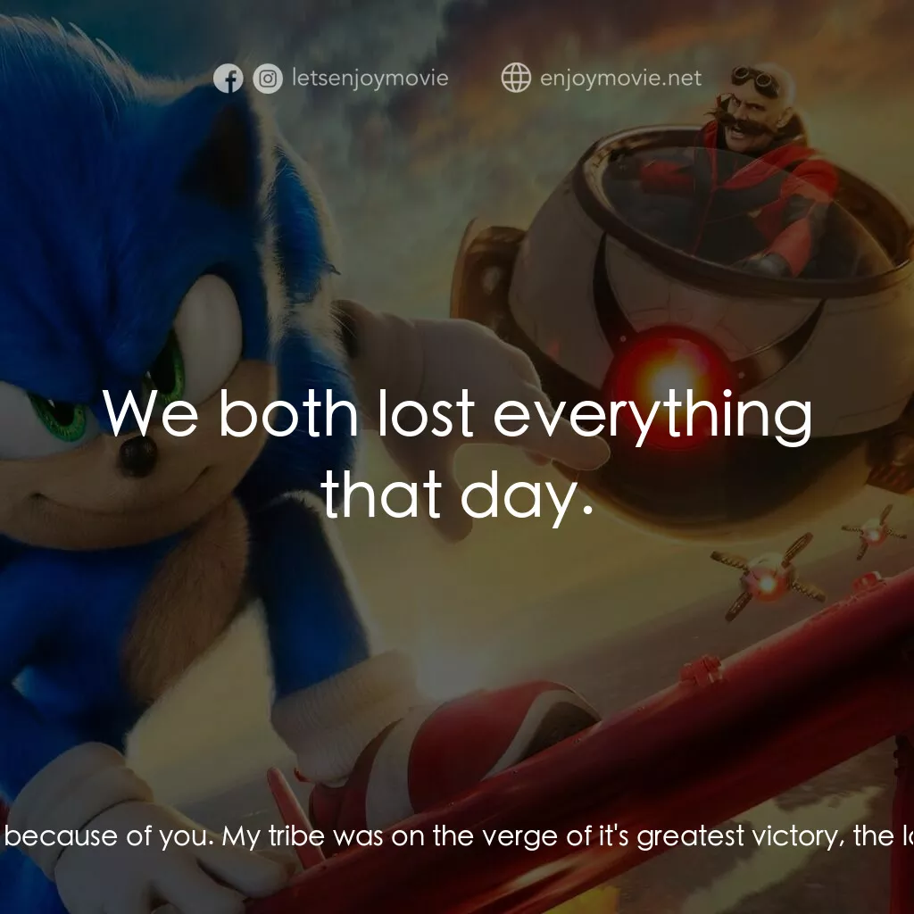 超音鼠大電影2電影對白：Sonic:  Has anyone ever told you, you've got serious anger issues? Knuckles:  You