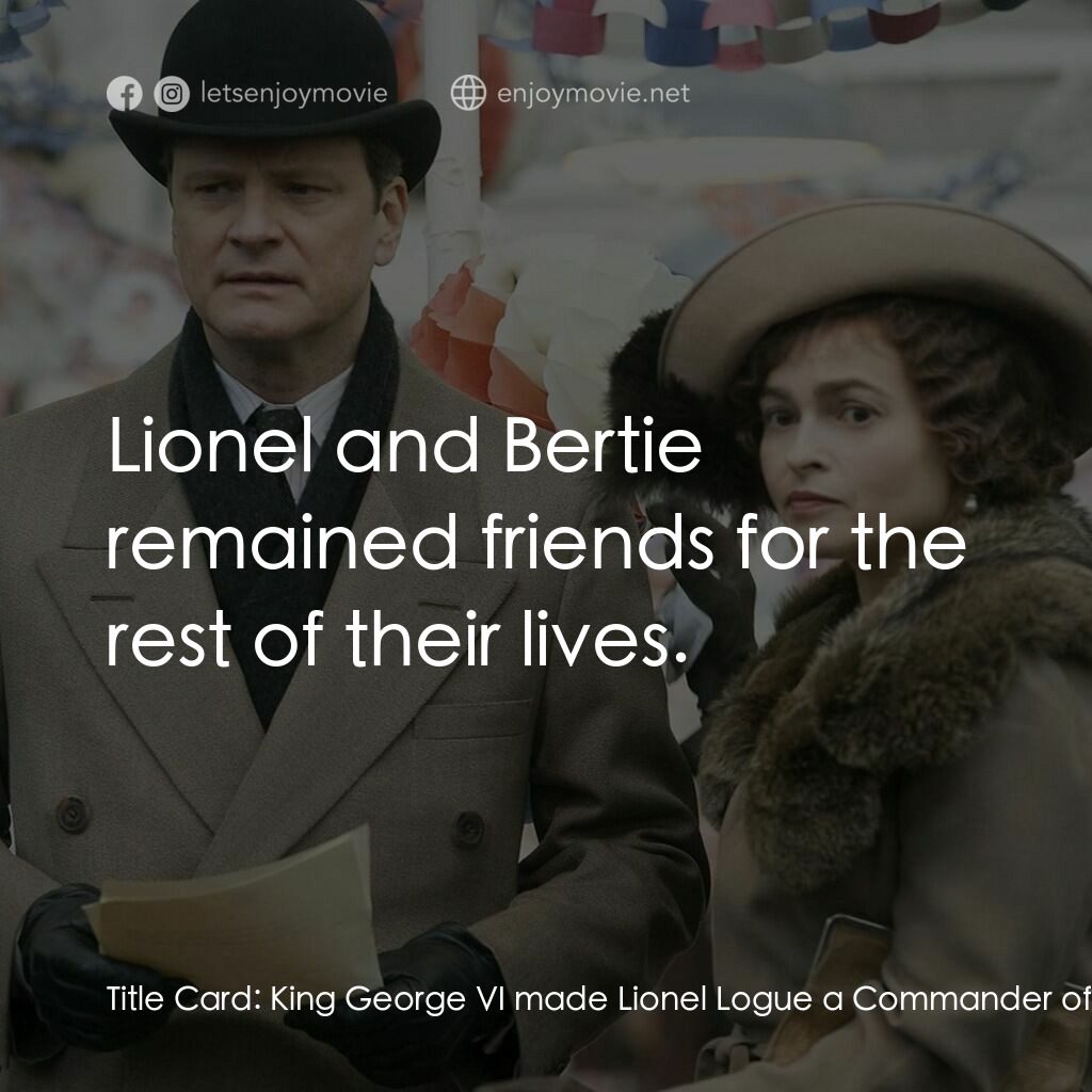 《皇上無話兒》經典台詞：Title Card:  King George VI made Lionel Logue a Co ...