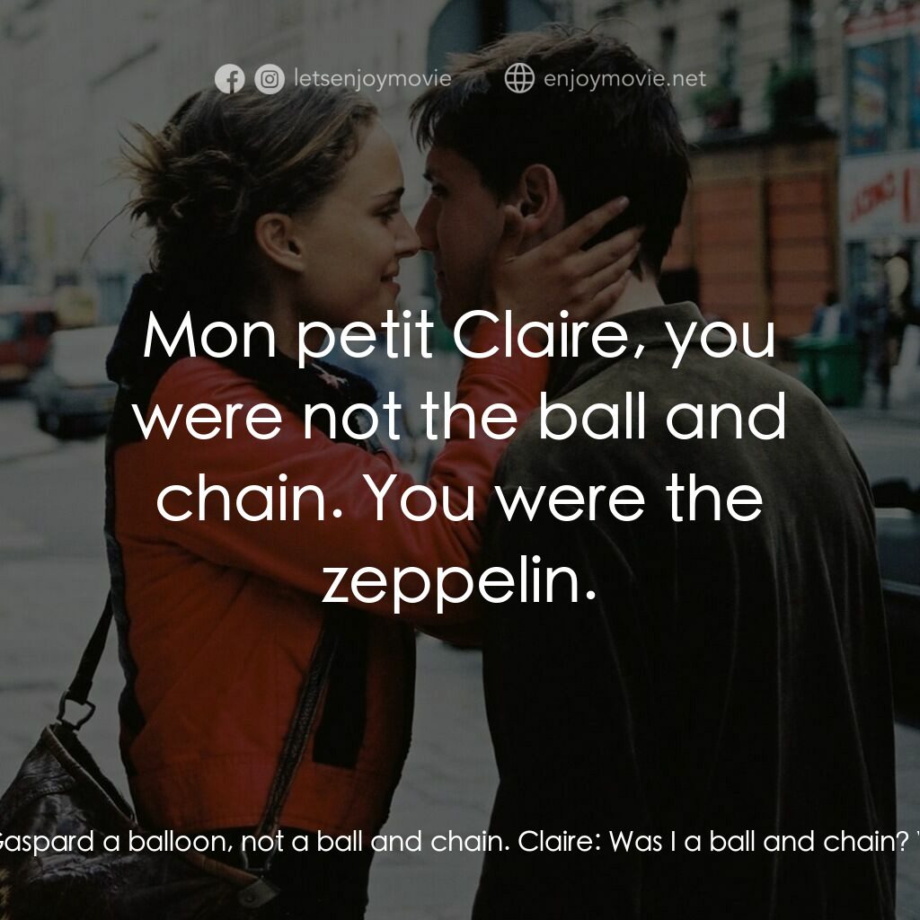 《巴黎我愛你》經典台詞：Vincent:  Claire, make Gaspard a balloon, not a ba ...