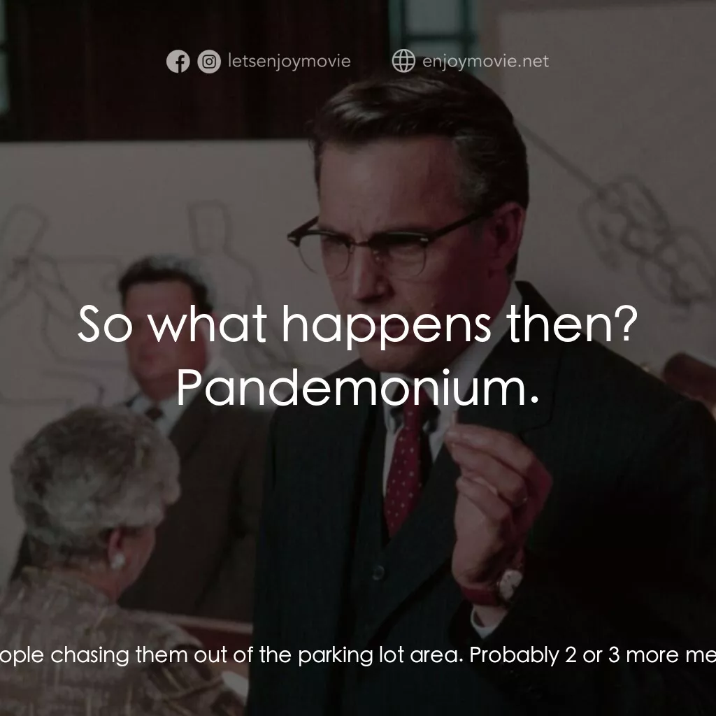 誰殺了甘迺迪電影對白：Jim Garrison:  So what really happened that day? Let's just for a moment speculat