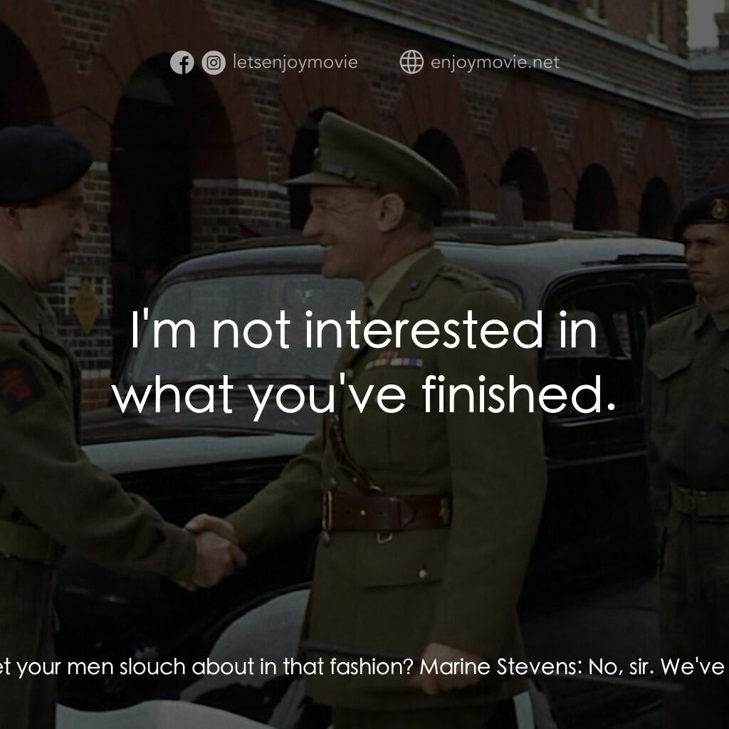 《The Cockleshell Heroes》經典台詞：Captain Thompson:  Corporal Stevens. Captain Thomp ...