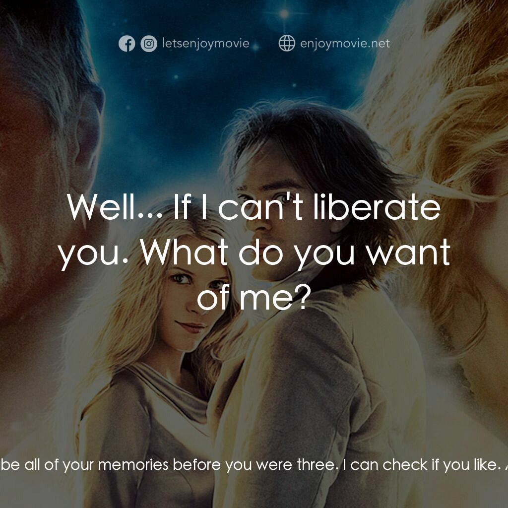 星塵傳奇電影對白：Ditchwater Sal:  I don't deal with time wasters. Ditchwater Sal:  Get over here a