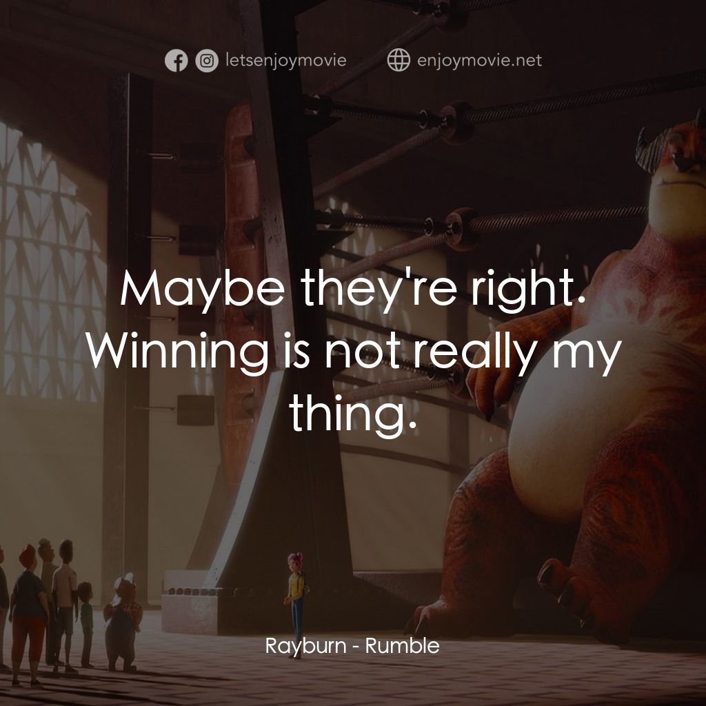 《無敵勁撻王》經典台詞：Rayburn: Maybe they're right. Winning is not r ...