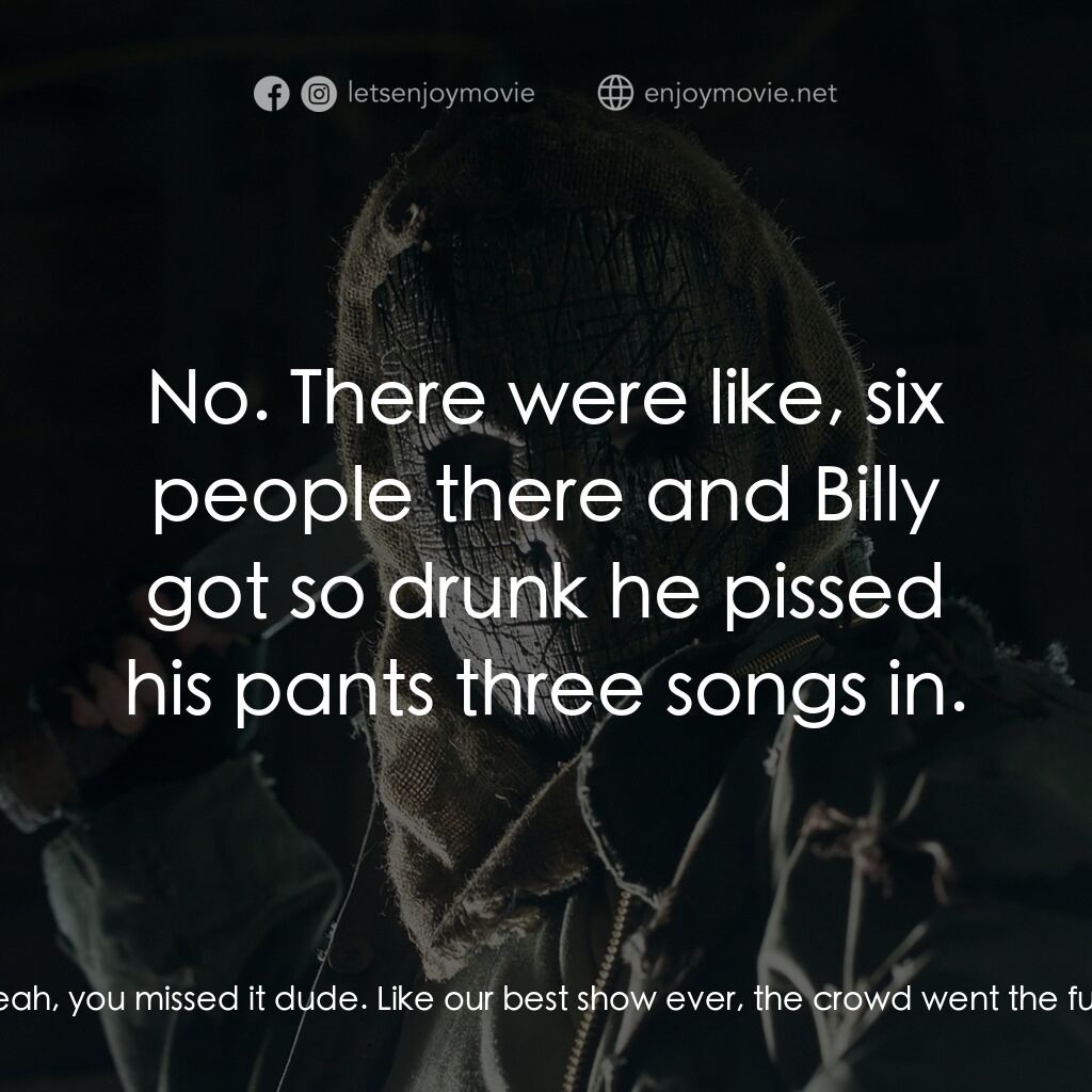 血淋淋的斧傷電影對白：Abbie Bladecut:  Don't tell me you guys already played. Sam Crane:  Yeah, you mis