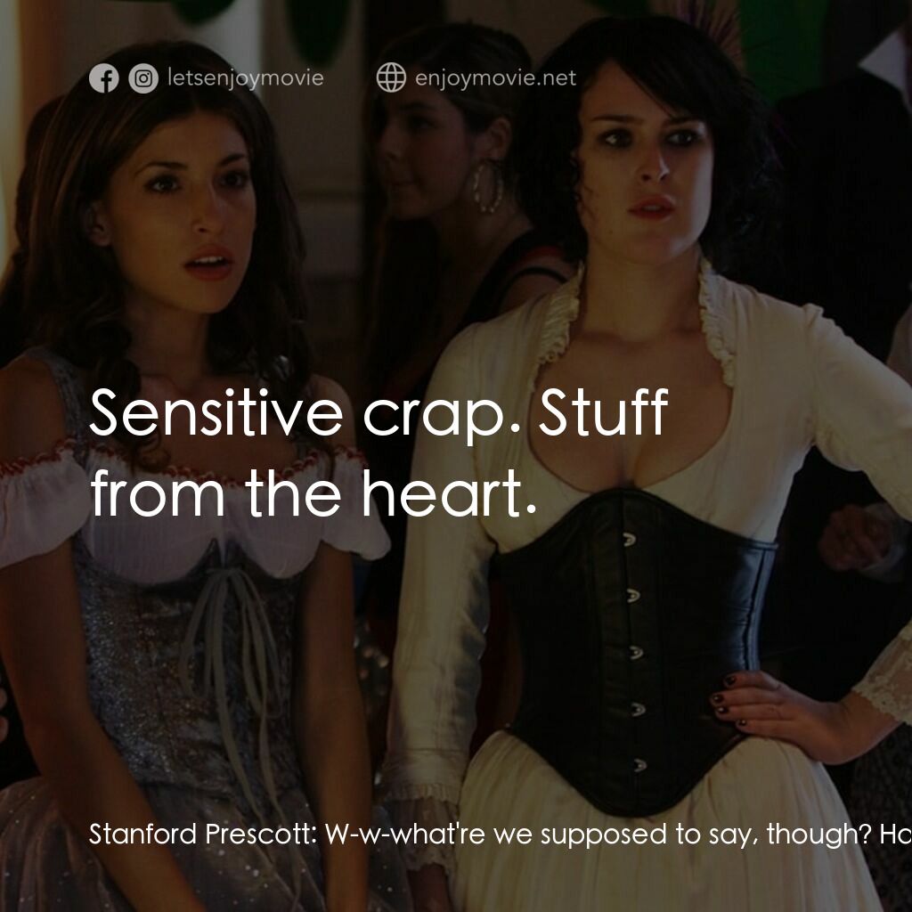 野櫻桃電影對白：Stanford Prescott:  W-w-what're we supposed to say, though? Handsome Pete:  Sensi