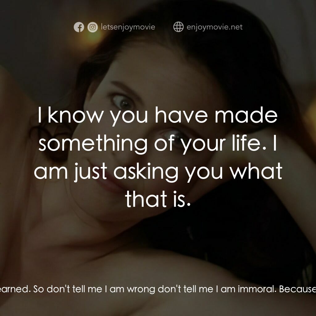 《心靈的按摩》經典台詞：Nina:  Unlike you I wasn't given anything. I a ...