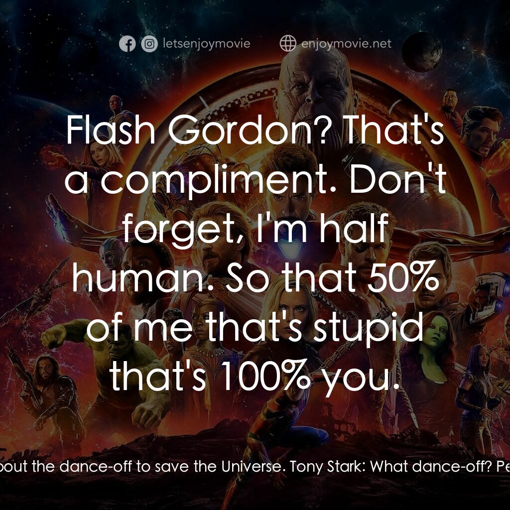 復仇者聯盟3：無限之戰電影對白：Tony Stark:  We gotta coalesce. Because if all we come out is with a plucky attit