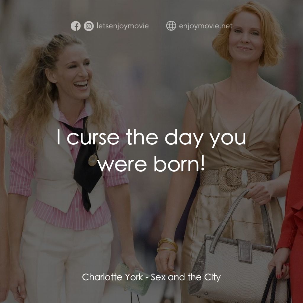 色慾都市電影對白：Charlotte York: I curse the day you were born!