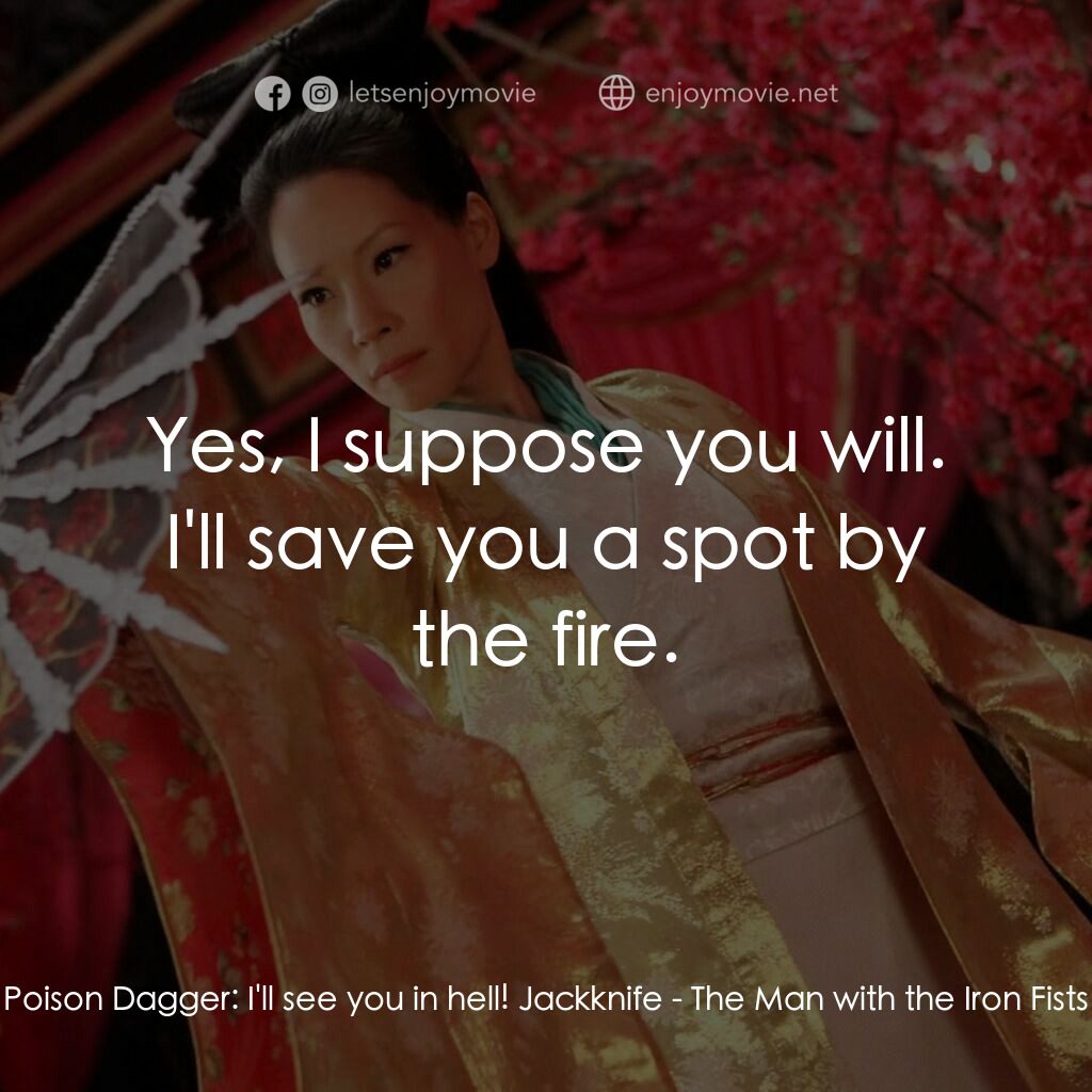 《鐵拳無敵》經典台詞：Poison Dagger:  I'll see you in hell! Jackknif ...