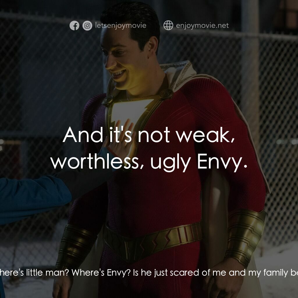 沙贊！神力集結電影對白：Shazam:  So this is like the Seven Deadly Sins, right? I mean, I've never been gr