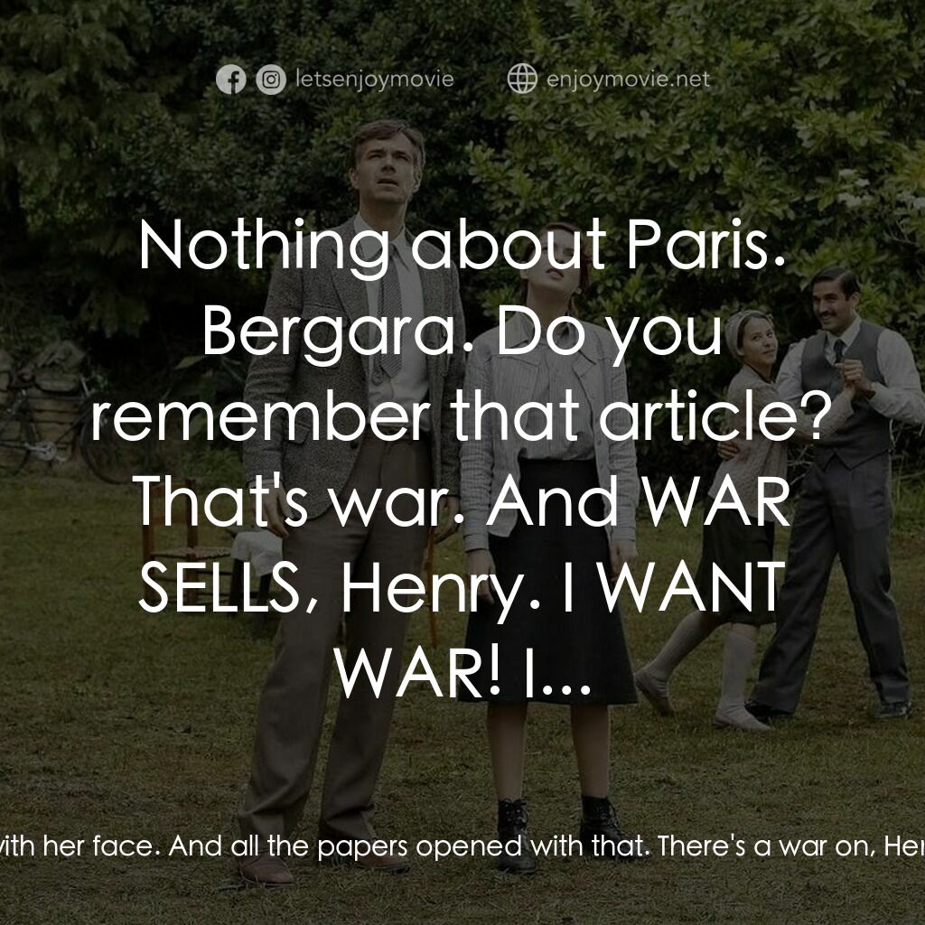 格爾尼卡電影對白：Henry:  George! How's New York? Where is my check? George:  Henry, we have cheape