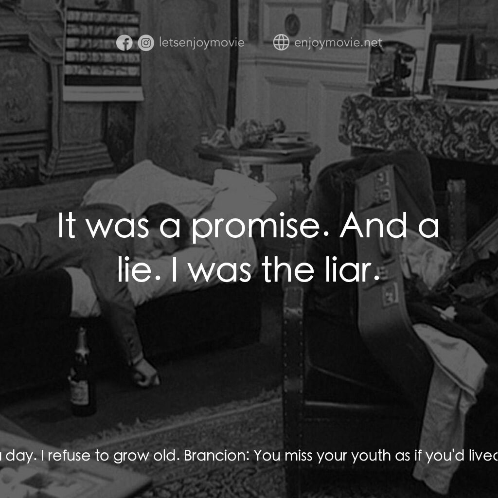 鬼火電影對白：Alain Leroy:  I've had enough. I'm calling it a day. I refuse to grow old. Branci