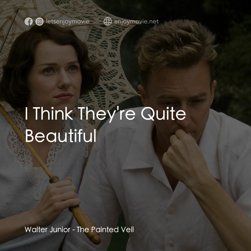 愛在遙遠的附近電影對白：Walter Junior:  I Think They're Quite Beautiful