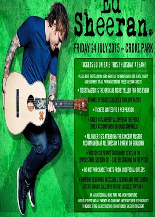 《Ed Sheeran: Live in Dublin》電影海報