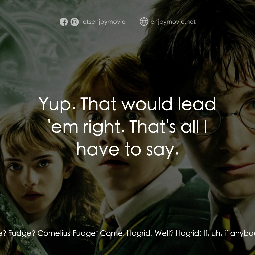 哈利波特：消失的密室電影對白：Dumbledore:  You will find that help will always be given at Hogwarts to those wh
