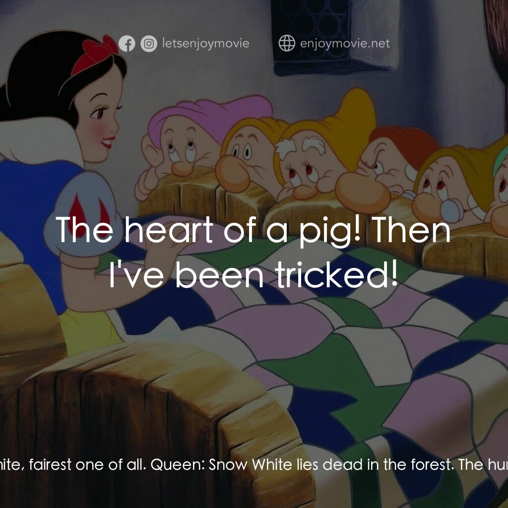 雪姑七友電影對白：Queen:  Magic Mirror, on the wall, who *now*, is the fairest one of all? Magic Mi