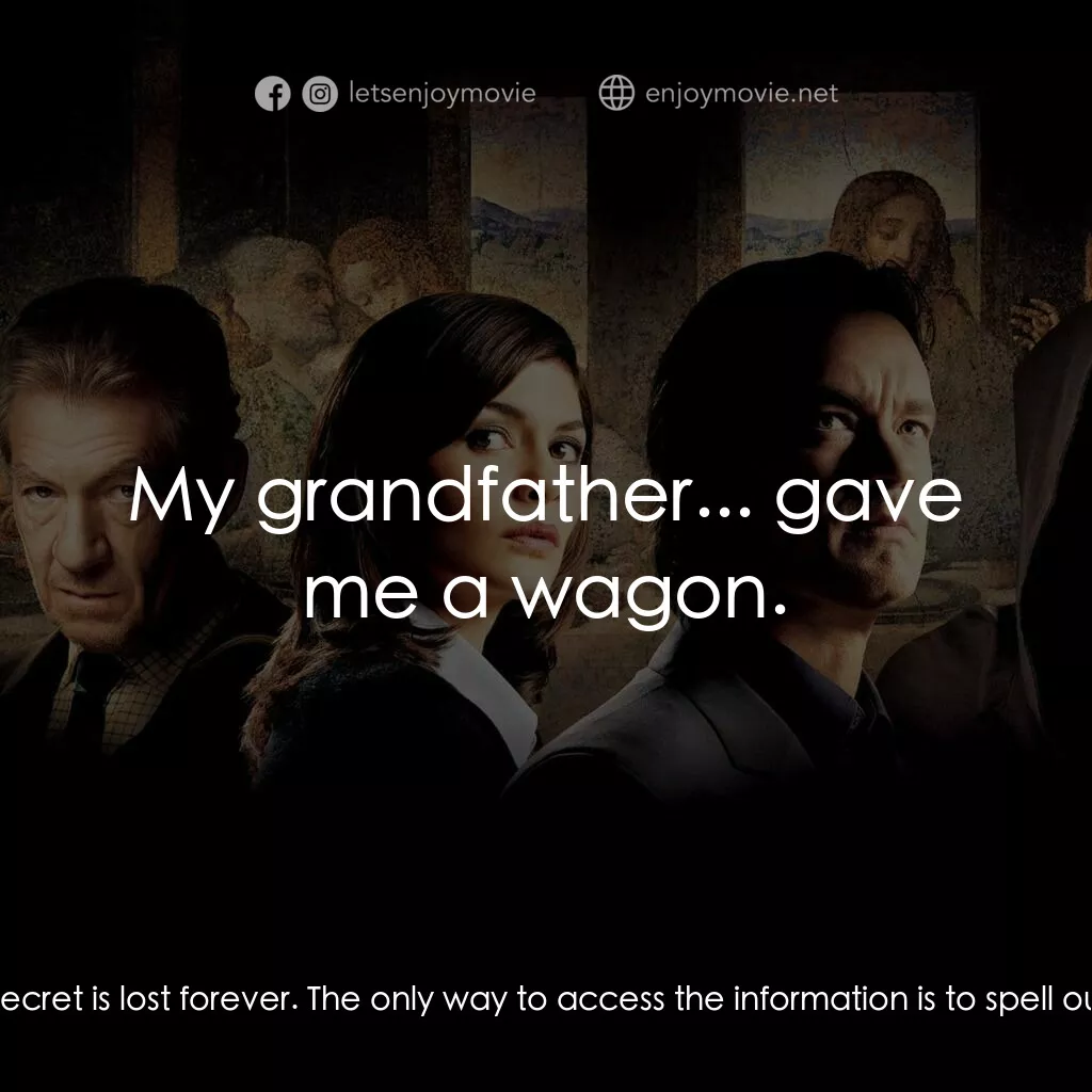 達文西密碼電影對白：Sophie Neveu:  A cryptex. They are used to keep secrets. It's da Vinci's design. 