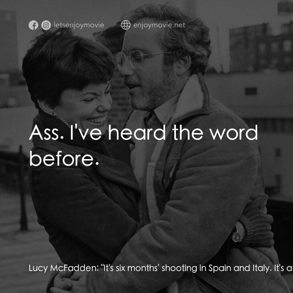 再見女郎電影對白：Lucy McFadden:  