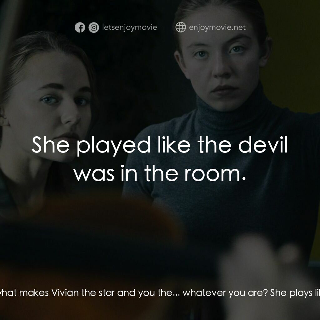 魘曲電影對白：Dr. Cask:  Her technique is no better than yours. Juliet:  That's not... Dr. Cask