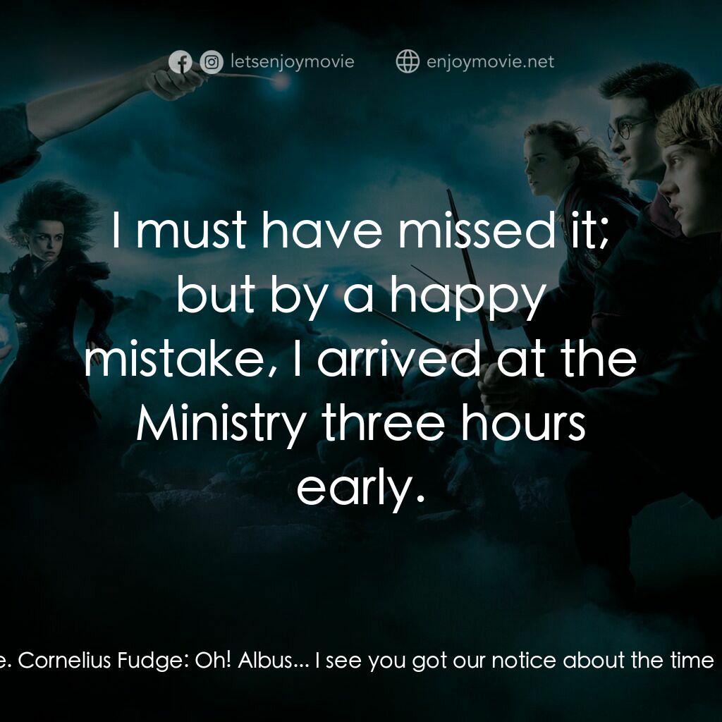 哈利波特：鳳凰會的密令電影對白：Albus Dumbledore:  Witness for the defense, Albus Percival Wulfric... Brian... Du